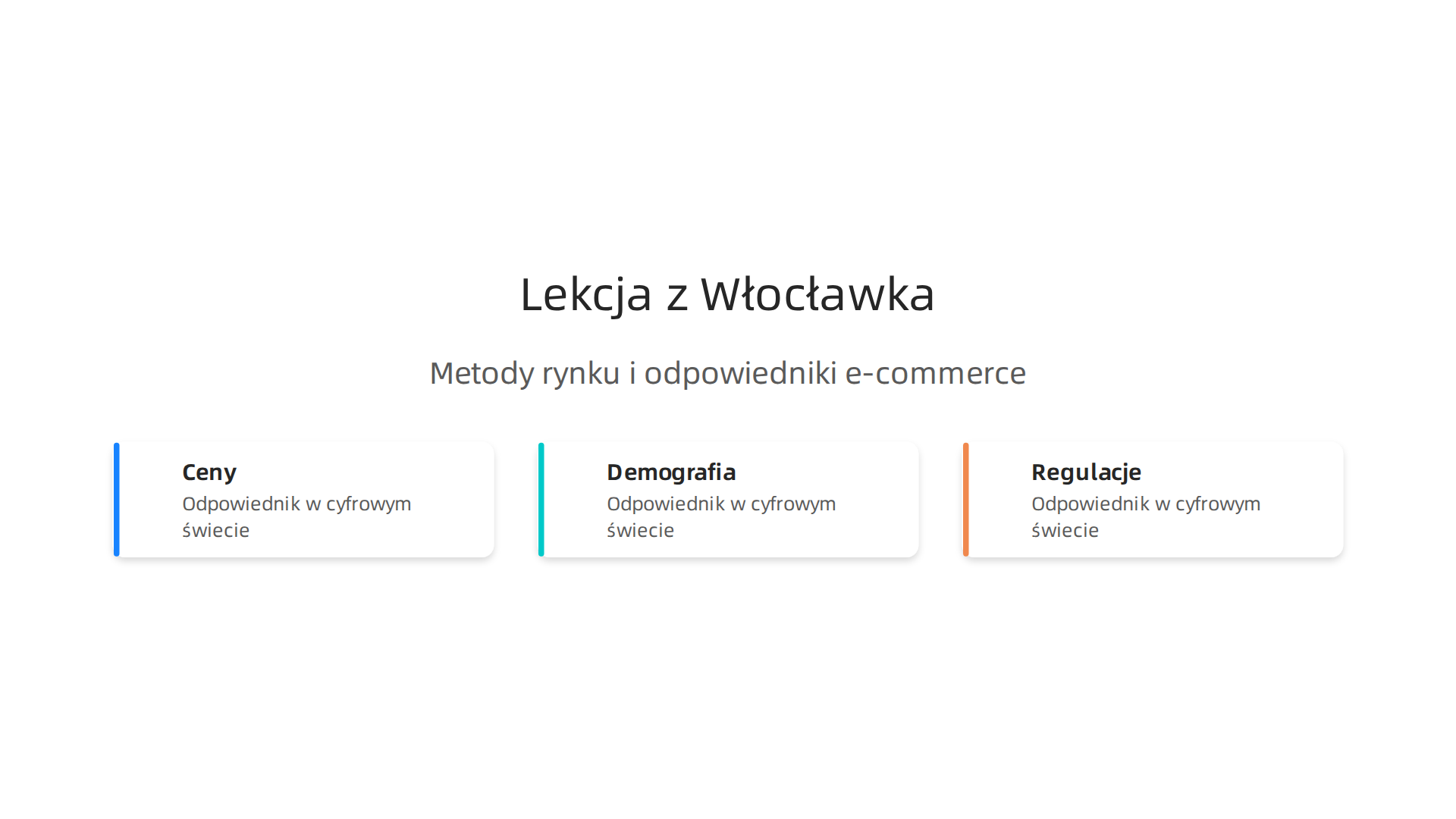 Infografika przedstawiająca metody badania rynku nieruchomości (ceny, demografia, regulacje) oraz ich odpowiedniki w e-commerce.