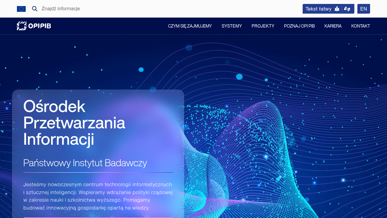 Screenshot of OPI.org.pl, a website discussing the dynamic growth of online educational courses, reflecting the increasing trend in remote learning.