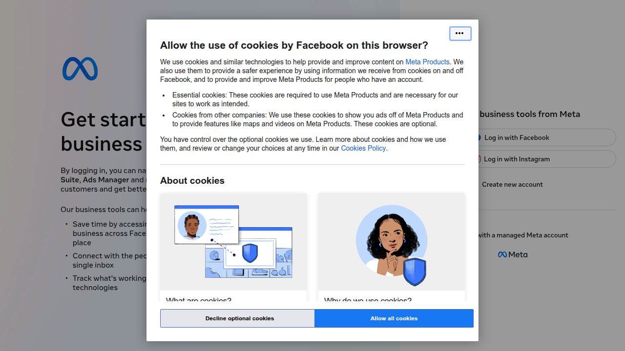 Screenshot of Facebook Business/Ads Manager to illustrate the platform where geo-targeted campaigns are created.